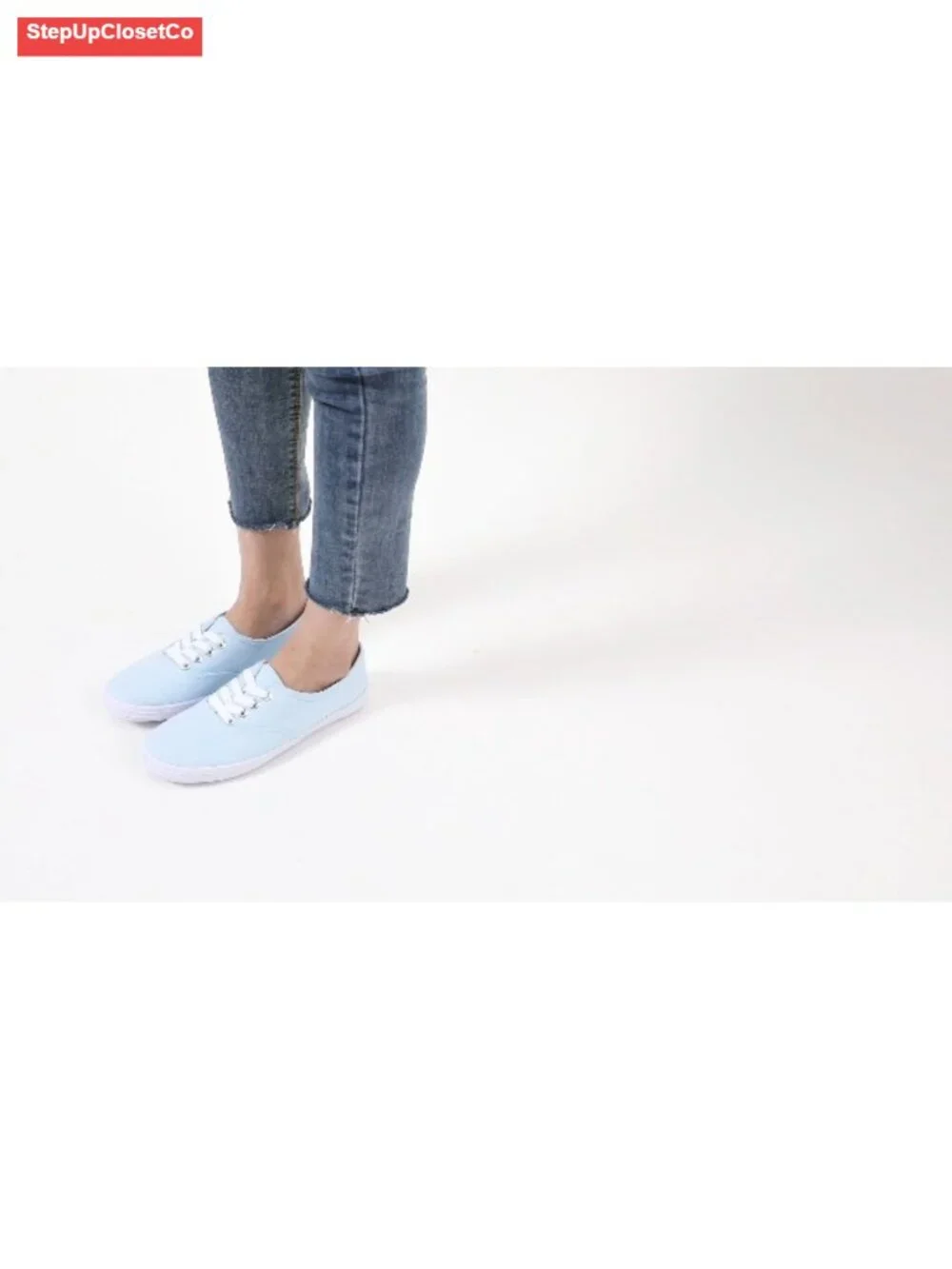Women's Low Top Lace-up Canvas Sneakers Comfortable Lightweight Tennis Shoes